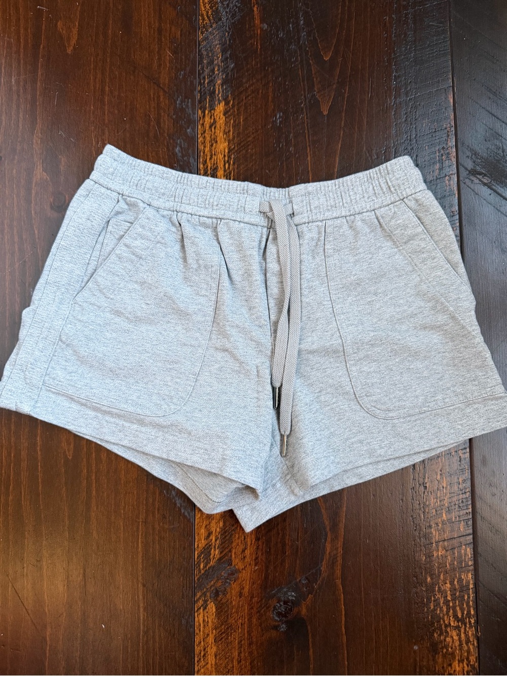 Athleta Light Gray Athletic Lounge Shorts with Drawstring